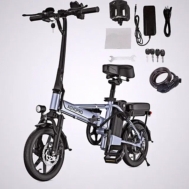 14'' City Commute Electric Bike for Adults and Teens, 500W Foldable 22MPH E-Bike