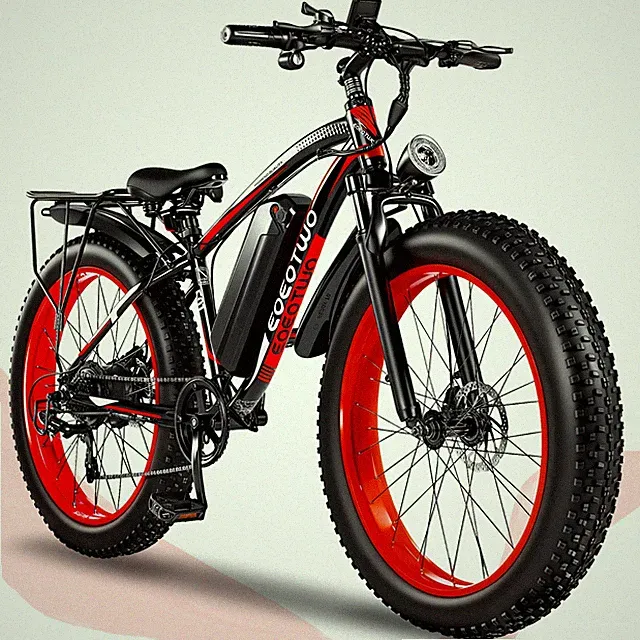 26''Fat Tire Electric Bike for Adults 1500W 34MPH Off Road Fast Mountain Ebike