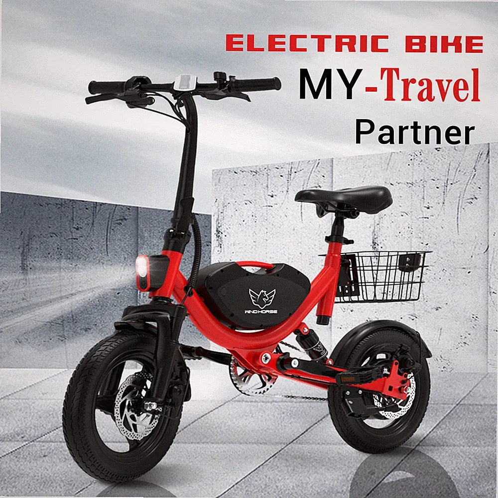 36V 710W Folding Electric Bike for Adults 22MPH Electric Bicycle Commuter 35MIle
