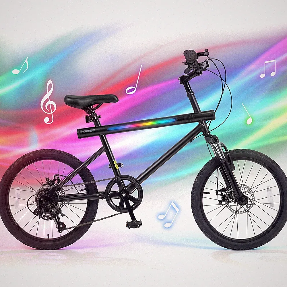 6-Speed Commuter Bicycle,20 LED-lit Hybrid Bike w/ Stereo Speakers,2 Disc Brakes