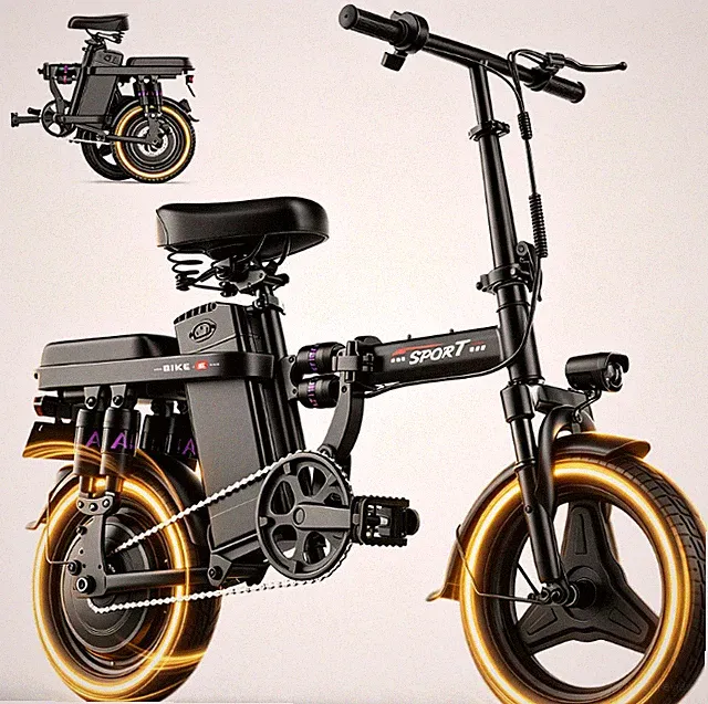 ASKGO 14" Folding Electric Bike Peak 1500W 25MPH 48V 15Ah Ebikes Up to 55Miles
