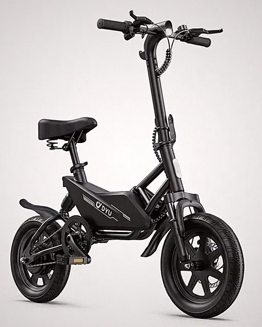 DYU 14" Folding Electric Bike for Adults Teens, 350W 36V/7.8AH