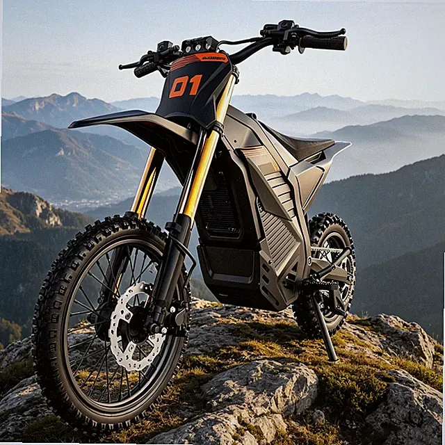 Electric Dirt Bike 6000W Peak Fat Tire 60V 30AH 60Mils For Adults Mountain EBike