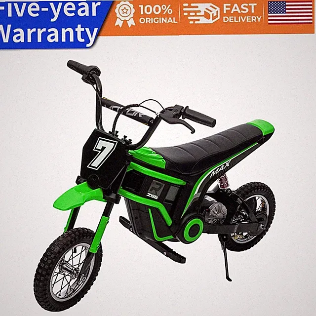 ✈️Kids Ride On Dirt Bike 350W Electric Motorcycle Up to 14.29MPH 24V Battery 8-1