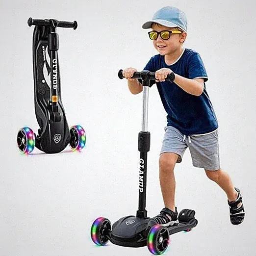 Kids Scooter, 3 Wheel Scooter for Kids Ages 3-12, Adjustable 1003-Black
