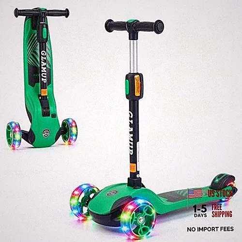 Kids Scooter - 3 Wheel Scooter for Kids Ages 3-12 - Adjustable 1003 - Green