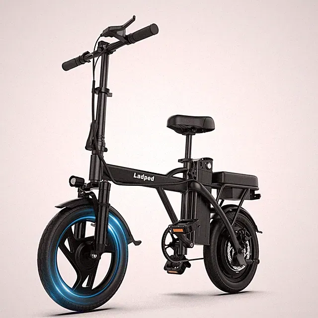 LADPED LP14PRO Foldable Electric Bike for Adults, 20MPH 14" Ebike up to 40miles