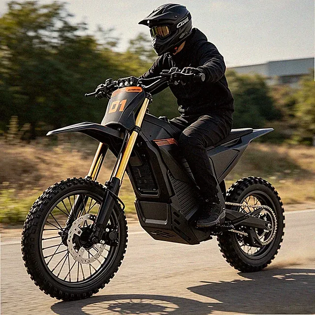 Pro Electric Dirt Bike Peak 4800W 60V30Ah Off Road E-Motorcycle up to 50mph&60mi