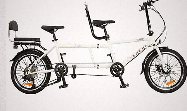 Ultra Lightweight Carbon Portable Folding 20in Six Speed Tandem Bicycle