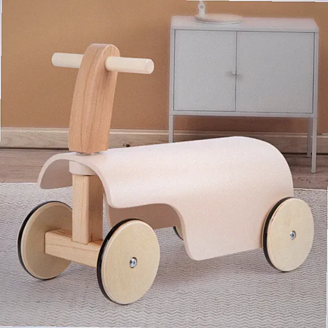 Wooden Balance Bike Indoor and Outdoor Use Young Child Balance Bike Even Glide